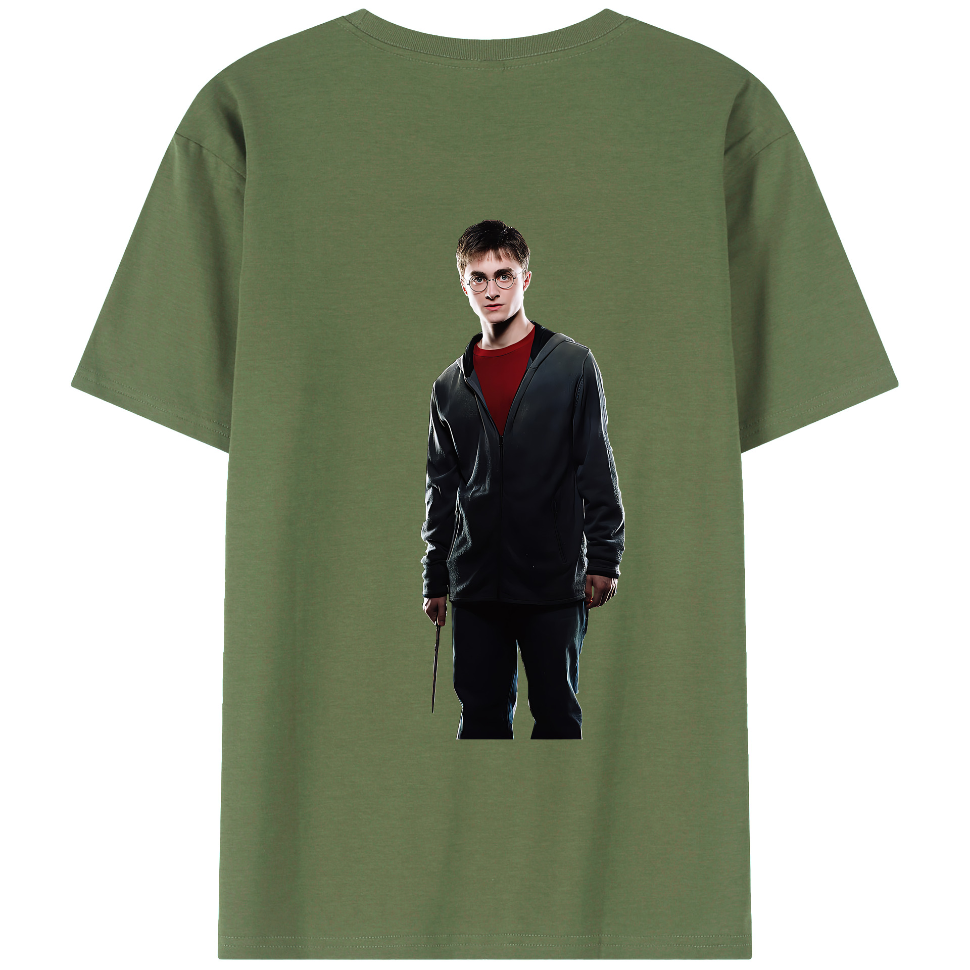 （画像用） Harry Potter ハリー・ポッターシリーズ 綿100％ メンズ半袖Tシャツ（バックプリント） 通気性